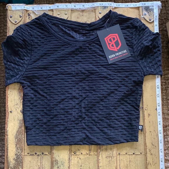 BORN PRIMITIVE WORKOUT SET HIGH WAIST LEGGING CROP TOP BODYCON WORKOUT SET S XS - Picture 11 of 17